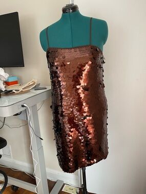 a new day Copper Sequin Mini Dress